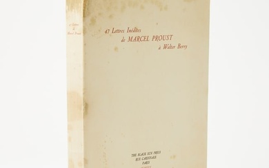Proust letters published by Harry Crosby's Black Sun Press