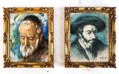 R. LASH, Other: Portraits of Rabbis - Oil