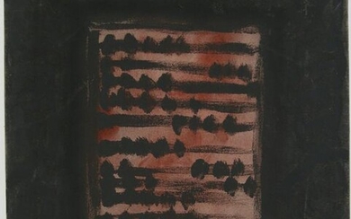 ROBERT CAMPBELL BLACK AND RED MIXED MEDIA