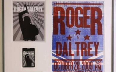 RODGER DALTREY 2009 SIGNED CONCERT SHADOW BOX