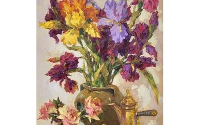 MIKHAIL ZHAROV (b.1974, Ukrainian) 'A still life with flower...