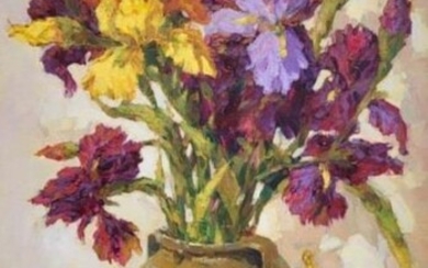 ROV (b.1974, Ukrainian) 'A still life with flowers and...