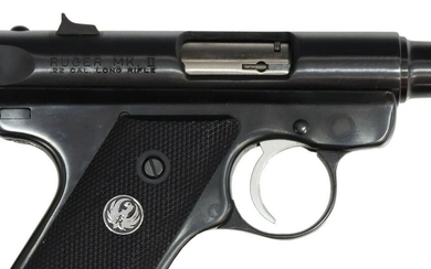 RUGER MKII PISTOL .22LR CALIBER, CASE & EXTRA MAGS