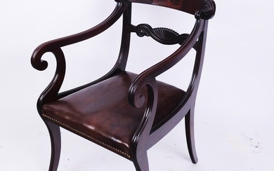Regency-Style Open Armchair