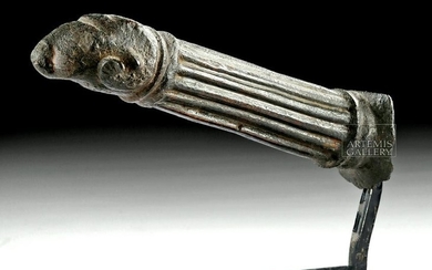 Roman Bronze Patera Handle w/ Ram Head