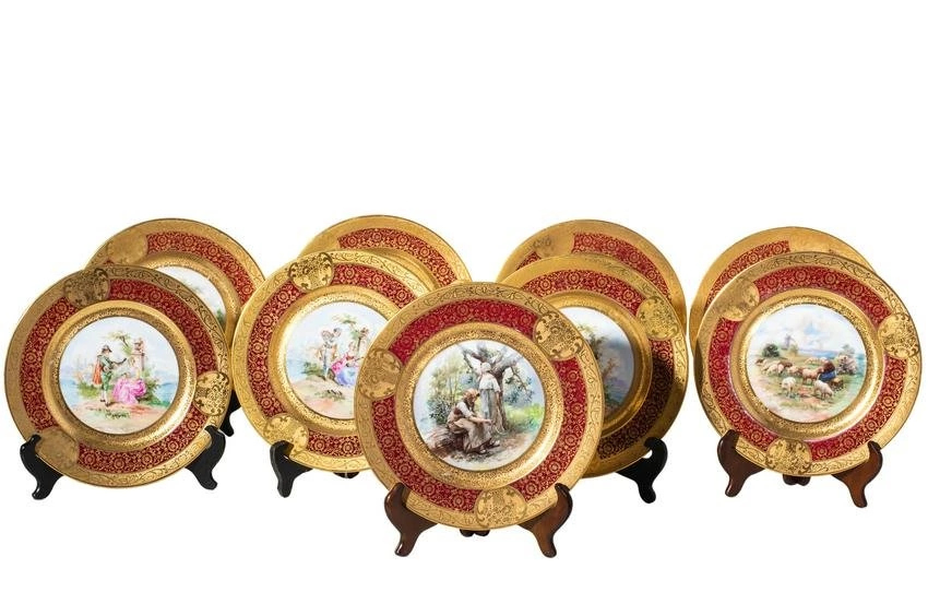 Royal Vienna Porcelain Figural Plates