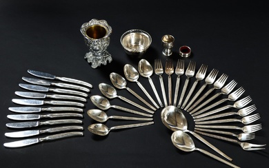SCF / Domus. Cutlery, stain etc. + silver egg cups, etc. (38)