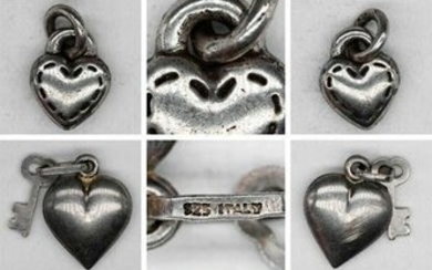 STERLING SILVER LOVE THEMED CHARMS MINIATURE FIGURINE PENDANT LOT of 13 PC
