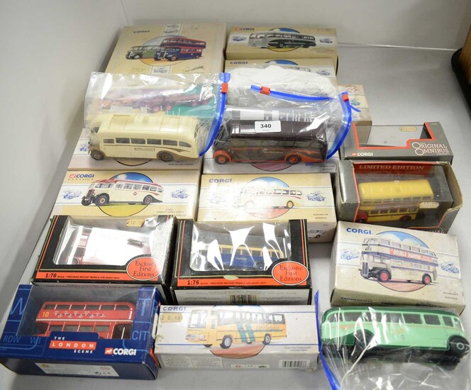 Selection of Corgi and other diecast model vehicles.