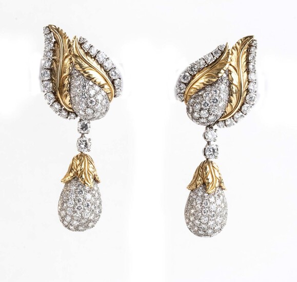 Separable diamonds gold earrings Meaningful made in Italy earrings,...
