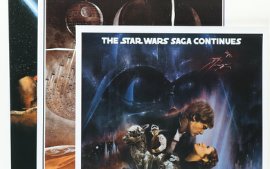 Set of (3) "Star Wars" The Original Trilogy 24x36 Movie Posters
