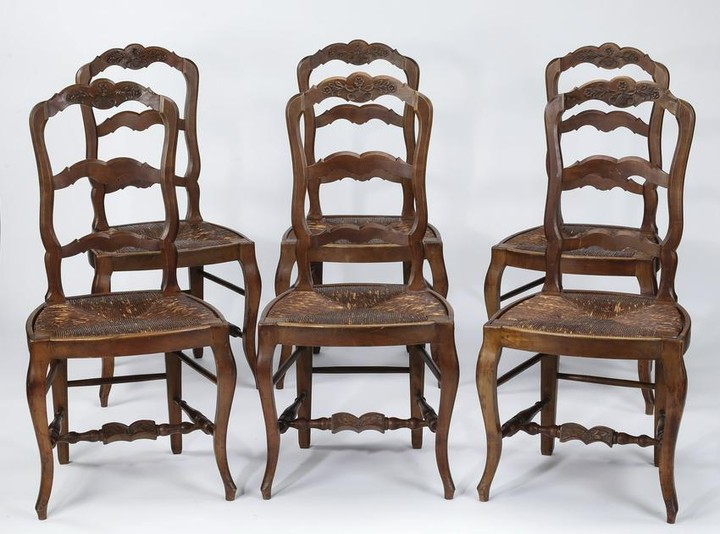 Set of (6) French ProvIncial style dining chairs