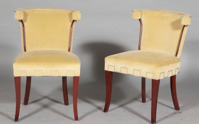 Set of Eight Upholstered Dining Chairs