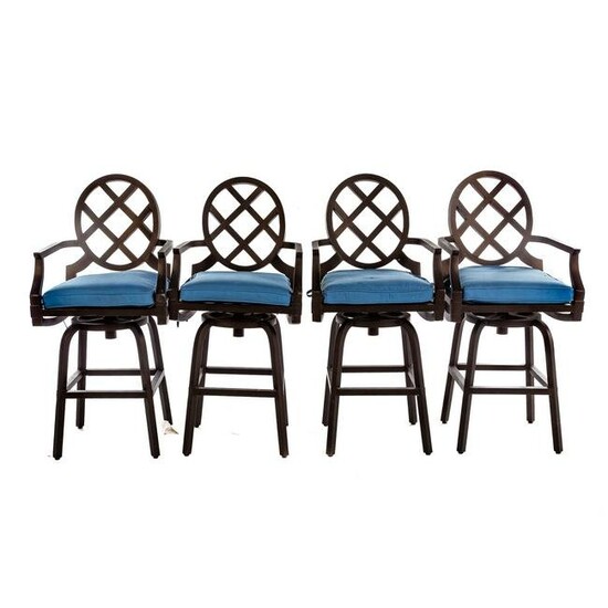 Set of Four Woodard Landgrave Outdoor Patio Barstools