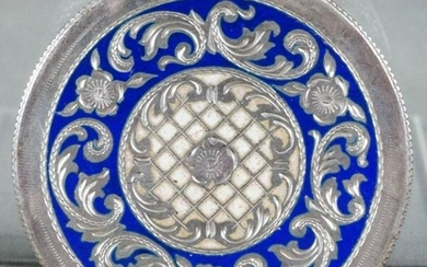 Silver And Enamel Compact