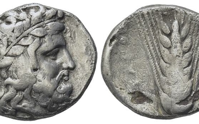 Southern Lucania, Metapontion, c. 340-330 BC. Fourrèe Stater (20mm, 6.87g)....