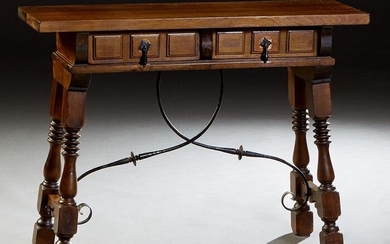 Spanish Renaissance Style Carved Walnut Console Table