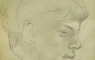 Spencer (20thC). Study of a young man, pencil, signed...