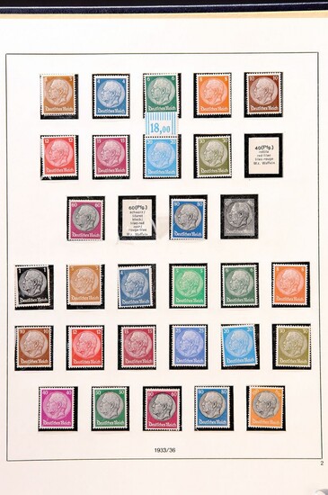 Stamps, 3. Empire, 1933-45, mint never hinged superb...