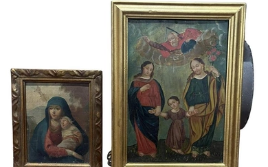 TWO RELIGIOUS OIL PAINTINGS