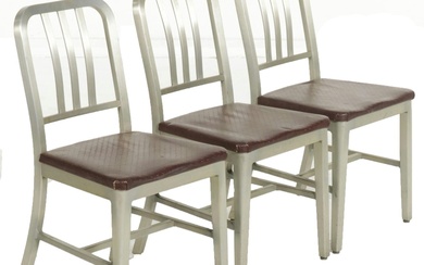Three General Fireproofiing Co. "Good Form" Aluminum Office Chairs