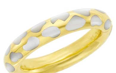Tiffany & Co. Gold and Mother-of-Pearl Bangle Bracelet