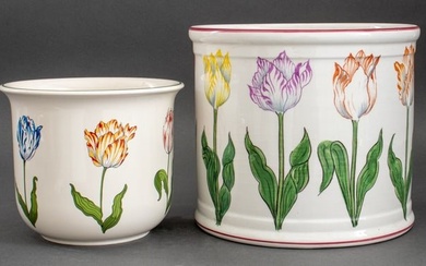 Tiffany & Co. Tiffany Tulips Ceramic Cachepots, 2