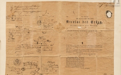 Titre de voyage et laissez-passer d’Alessandro Gilardi (1808-1871).
