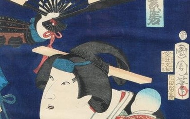 Toyohara Kunichika (1835-1900) Attributed, Iwai Shijaku