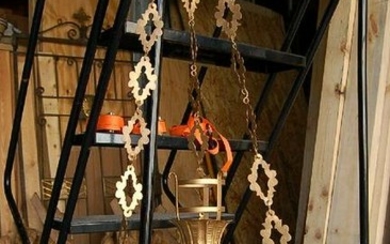 Traditional Antique Hanging Sanctuary Lamp + Hand