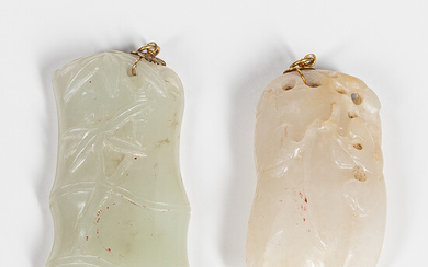 Two Celadon Jade Pendants