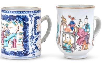 Two Chinese Export Porcelain Mugs