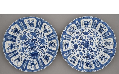 Two Chinese blue and white dishes, Kangxi period, painted wi...