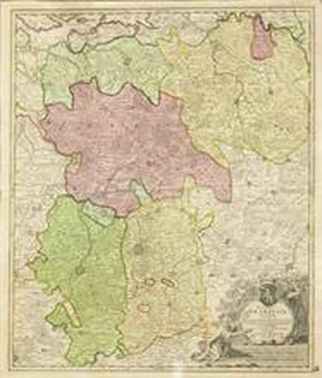 Two historical maps of Brabant and the course of the