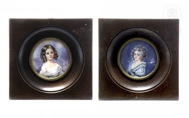 Two miniatures of maidens, early 20th century