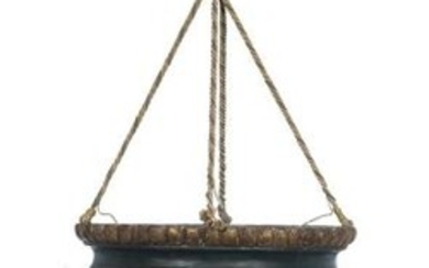 Unusual Baroque-Style Parcel-Gilt Hanging Vessel