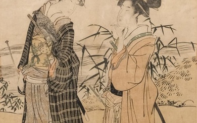 Utagawa Toyohiro, Two Women and a Falcon