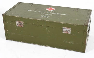 VINTAGE CZECH MILITARY MEDICAL TRUNK
