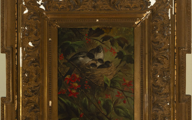Victoria FANTIN-LATOUR (1840-1926) Nest with Birds 2, French romantic school...