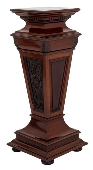 Victorian Style Mahogany Pedestal, 20th C.