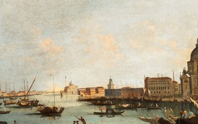 Francesco Tironi (Venezia, 1745 - Venezia, 1797), View of Bacino di San Marco with San Giorgio Maggiore and Punta della Dogana