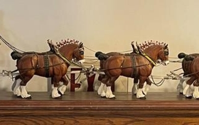 Budweiser Clydesdale Horse & Wagon Advertising Display