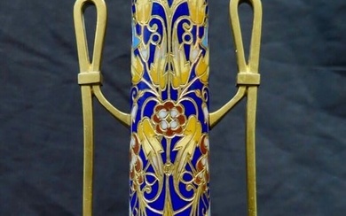 Vintage Late 19th Century Champleve Vase