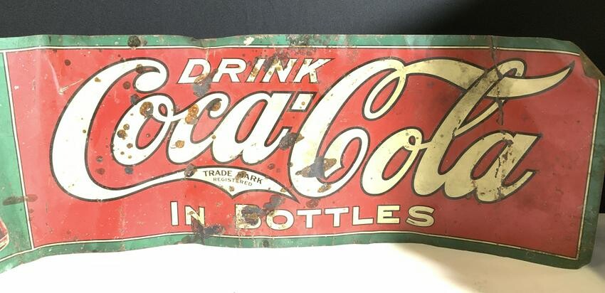 Vintage Metal Coca Coca Collectible Ad Sign, 34in.