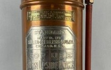 Vintage Miller-Peerless Copper Fire Extinguisher