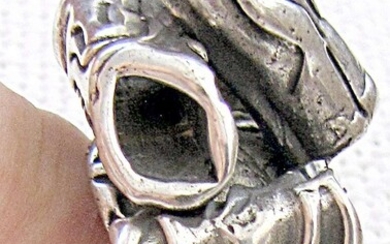 Vintage modernist silver sterling ring, size: 7, Hazorfim, Israel, 21 gr.