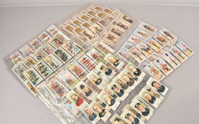 WWI Period and Later Military Themed Cigarette Card Sets (13)