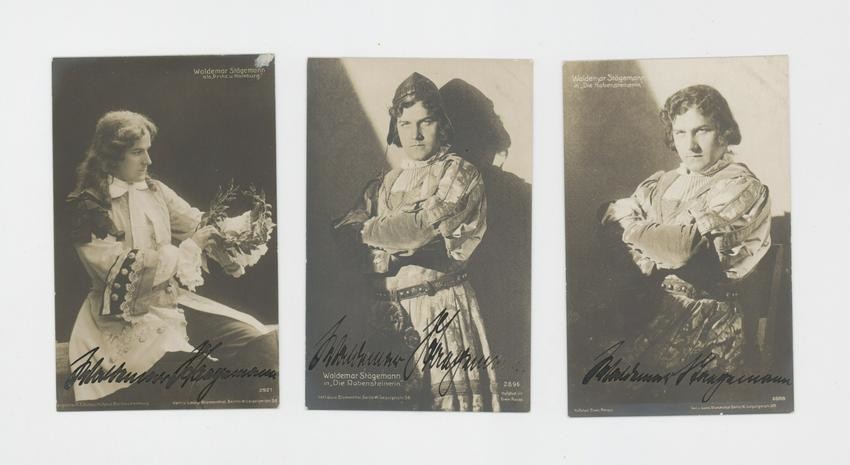 Waldemar Stagemann Autographed Postcards (3)