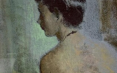 William Showell, Pastel On Paper, Portrait Woman