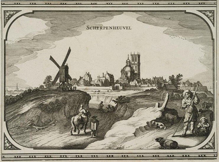 Z.ROMAN (17th), Old view of Scherpenheuvel, around